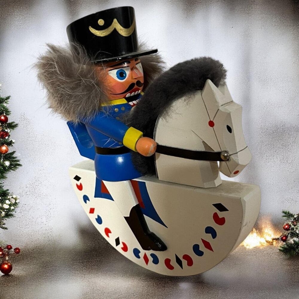Erzgebirge Nutcracker Rocking Horse German Democratic Republic